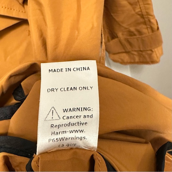 STELEN Gold Mustard Yellow Lightweight Trench Coat Womens S Unlined Jacket - Picture 4 of 7